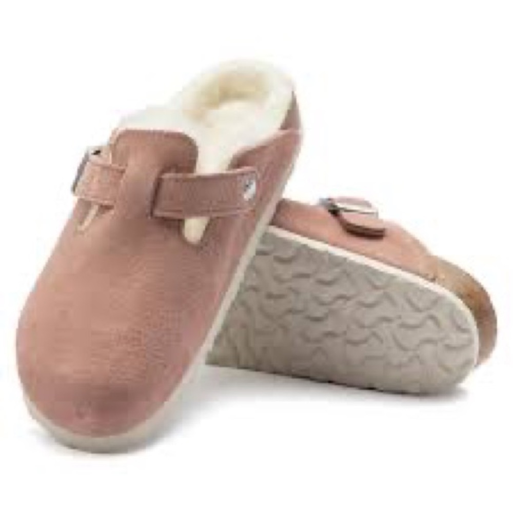Birkenstock Boston Shearling — Pink Clay